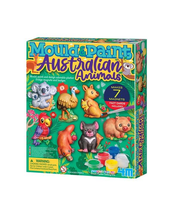 4M Mould Paint Australia Kit Animal Magnets Kids Toy Educational