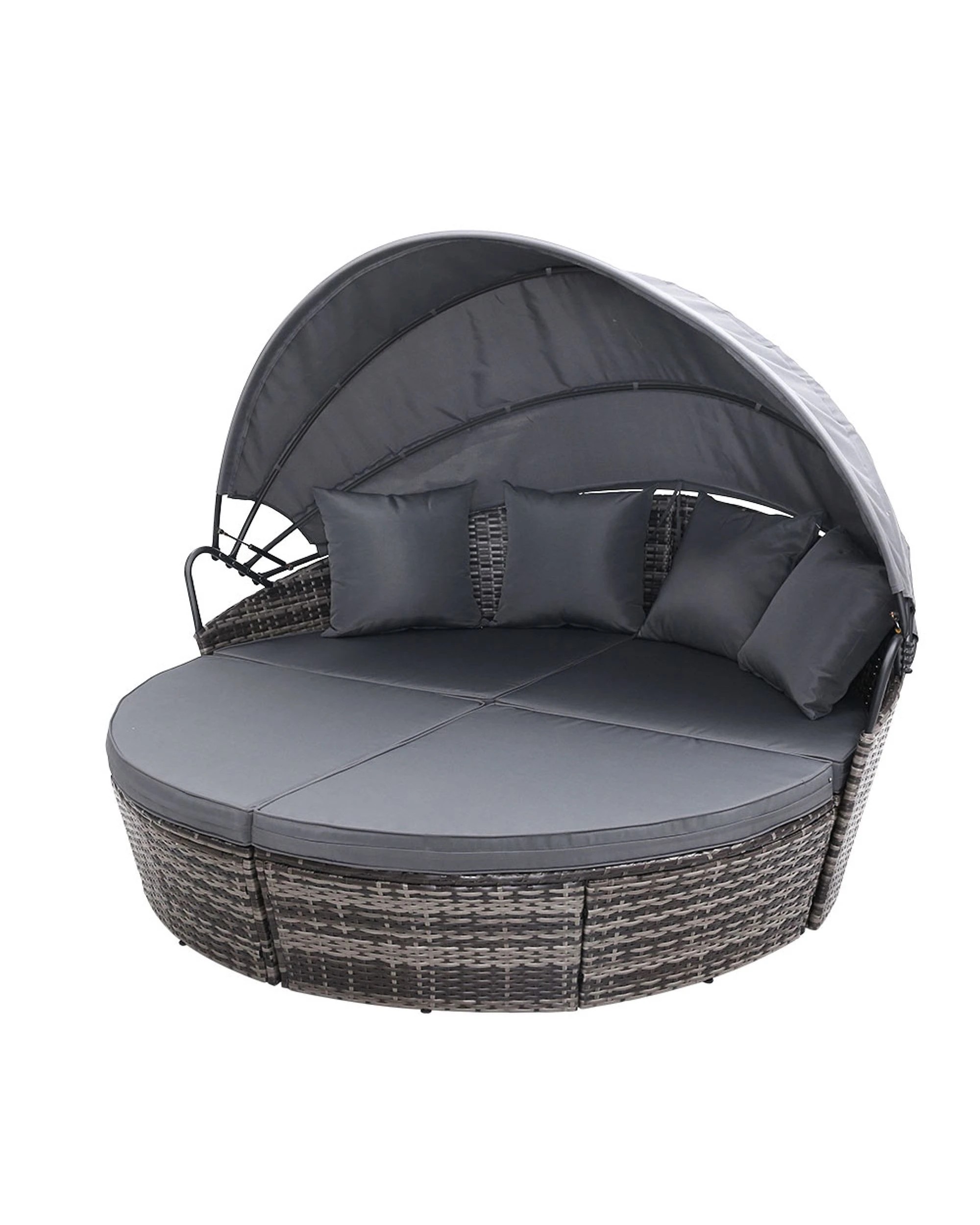 1 Gardeon Sun Lounge Setting Wicker Lounger Day Bed Outdoor Furniture Patio
 - Grey, 1 of 3