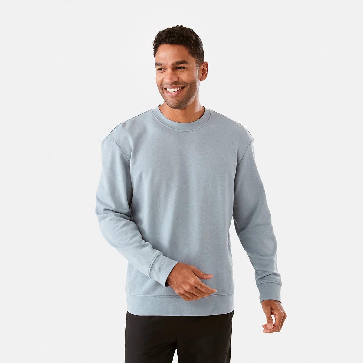 1 Active Men Terry Crew Neck Top Nickelgrey, 1 of 7