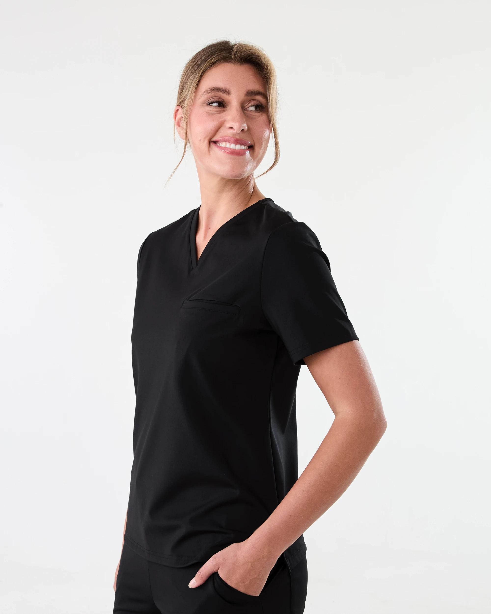 2 Workwear Performance Scrub Top Black, 2 of 8