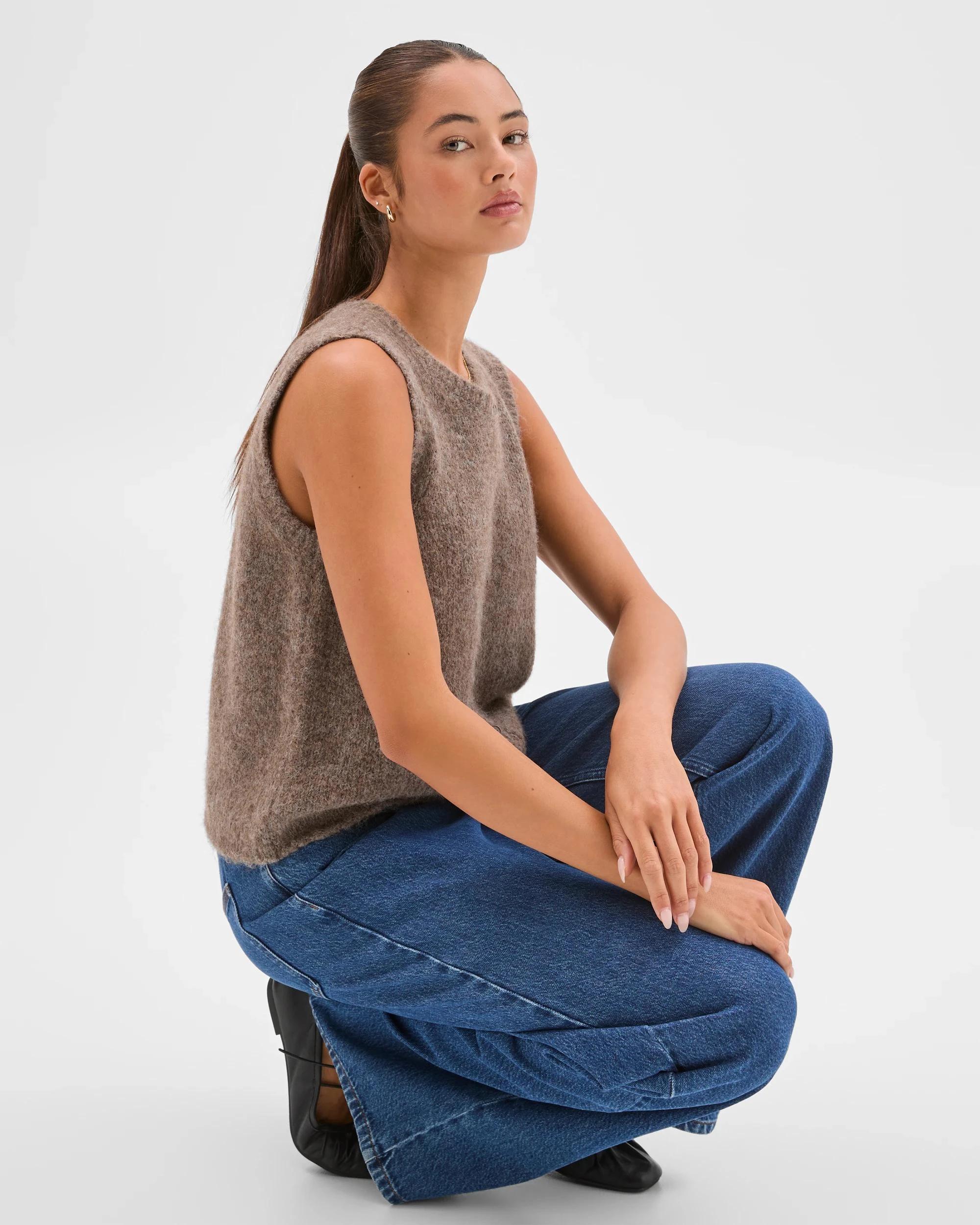 8 Lily Loves Fluffy Knit Vest CEDAR MARLE, 8 of 8