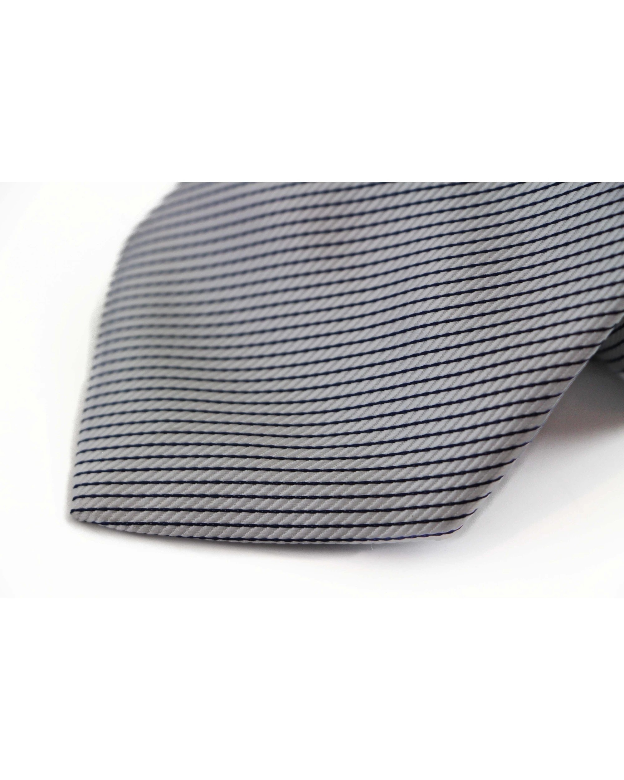 2 Zasel Mens White &  Black Mini Stripe 8cm Patterned Neck Tie, 2 of 2