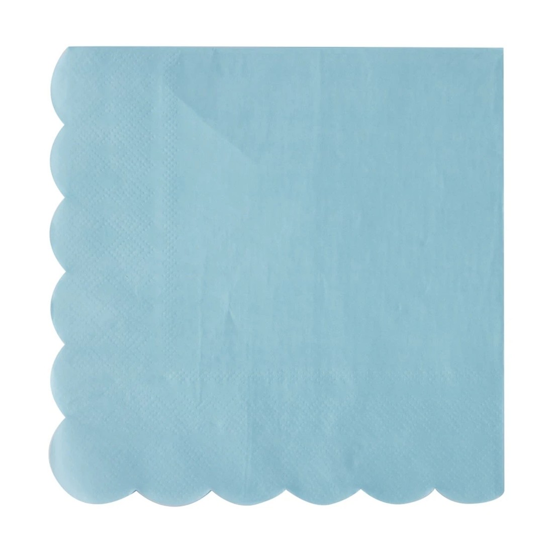 4 20 Piece Blue Scalloped Napkins, 4 of 5