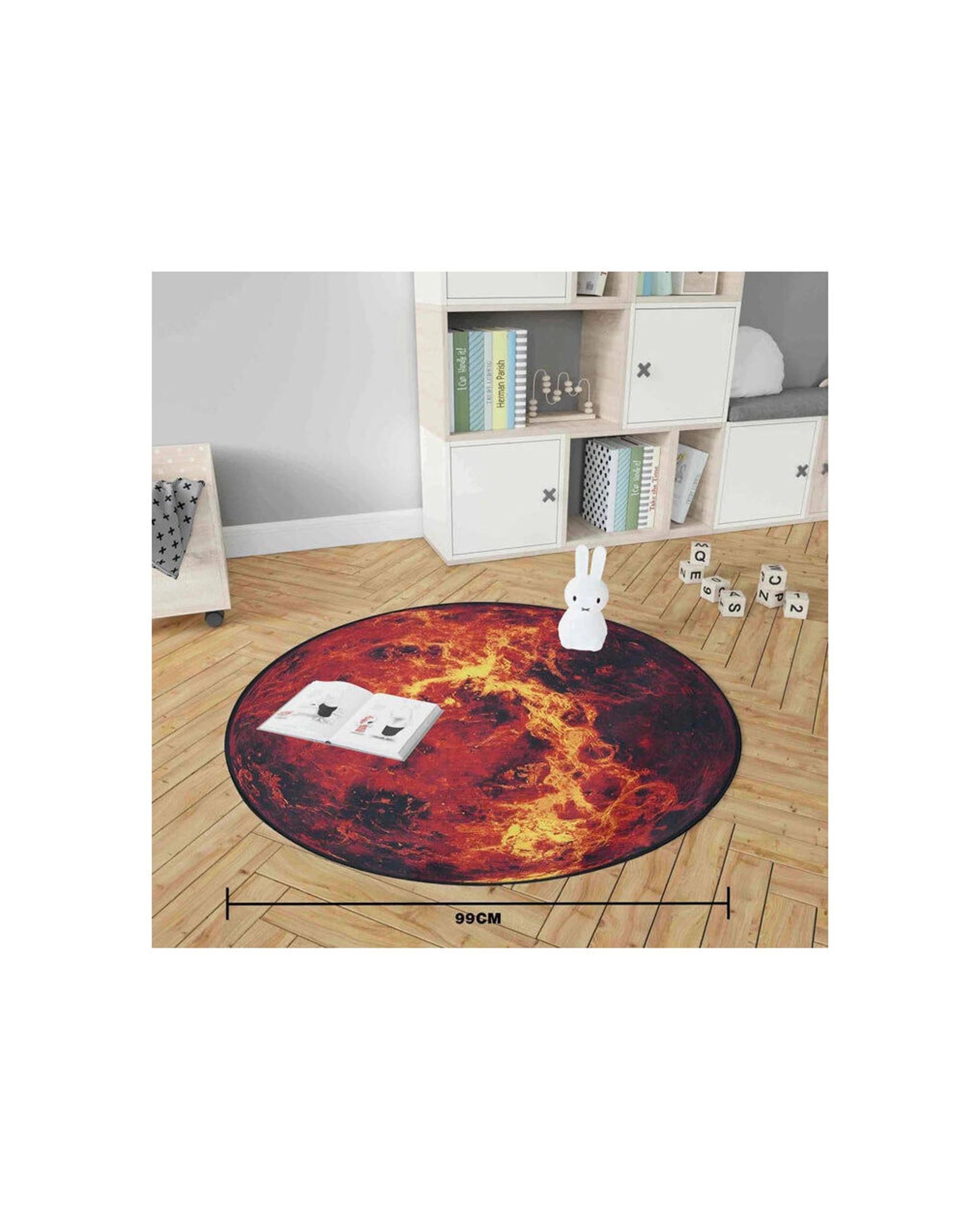 2 Heebie Jeebies Sun Infinity Rug Kids Room Soft Carpet Non Slip Round - Pattern, 2 of 5