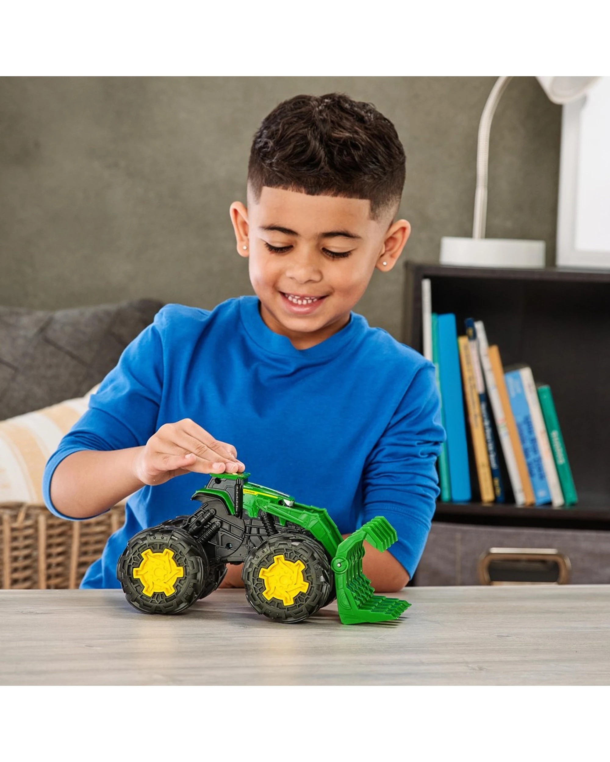 6 John Deere Monster Treads Rev Up Tractor Kids Toy With Sounds And Super Bouncy Tyres - Multi, 6 of 6