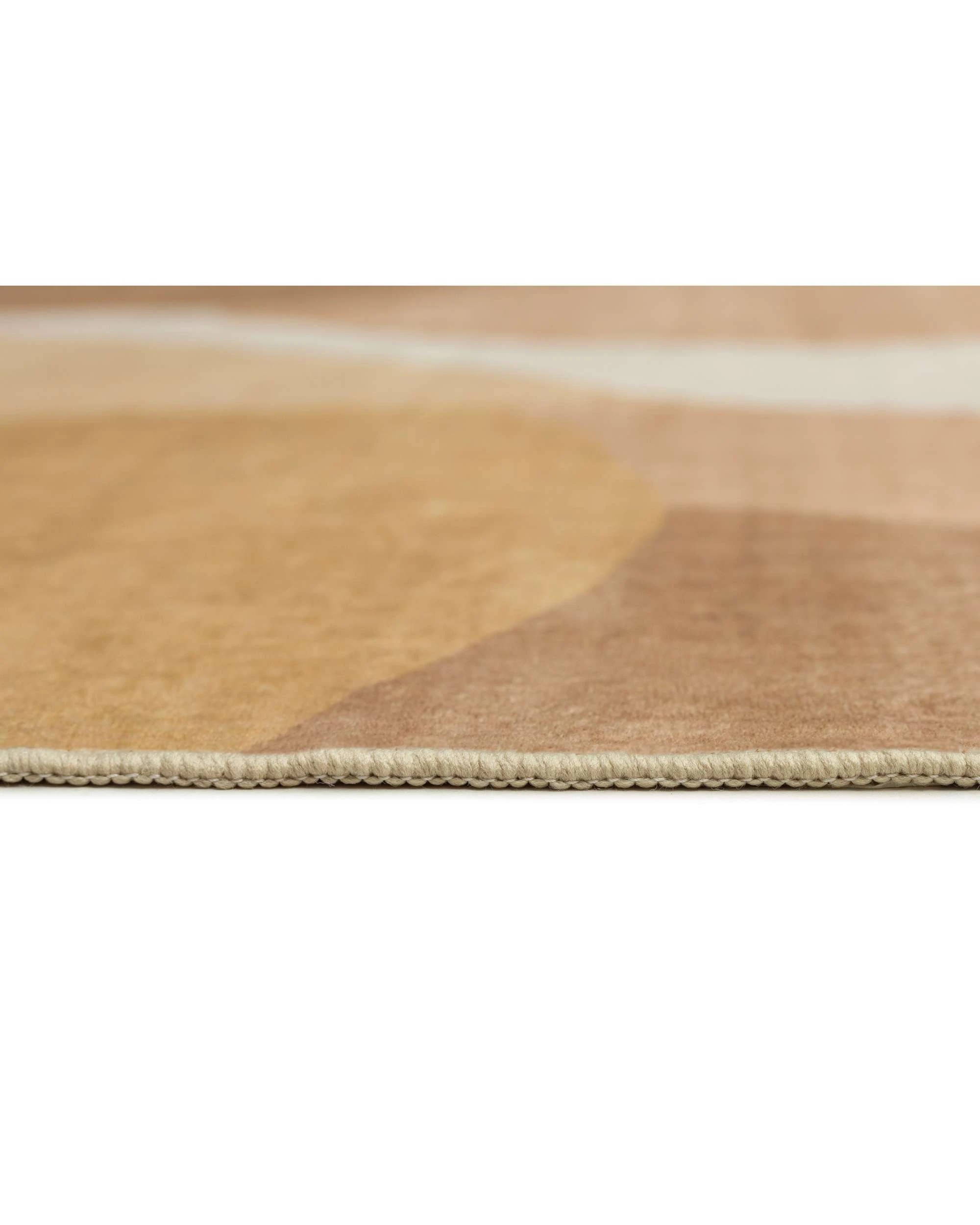 8 Loopsie Pomar Printed Mustard Washable Rug-370cm x 270cm - Brown, 8 of 9