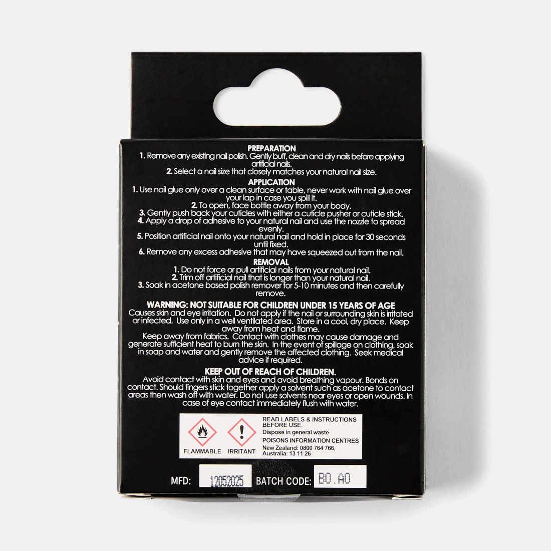 2 OXX Cosmetics 24 Pack Artificial Nails with Adhesive - Medium Square Shape, French Tip, 2 of 4