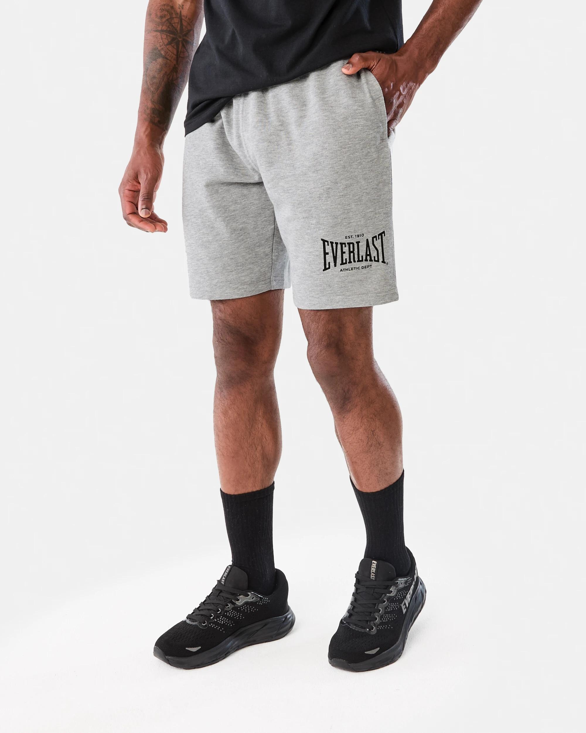 1 Everlast Mens French Terry Shorts Ash, 1 of 7