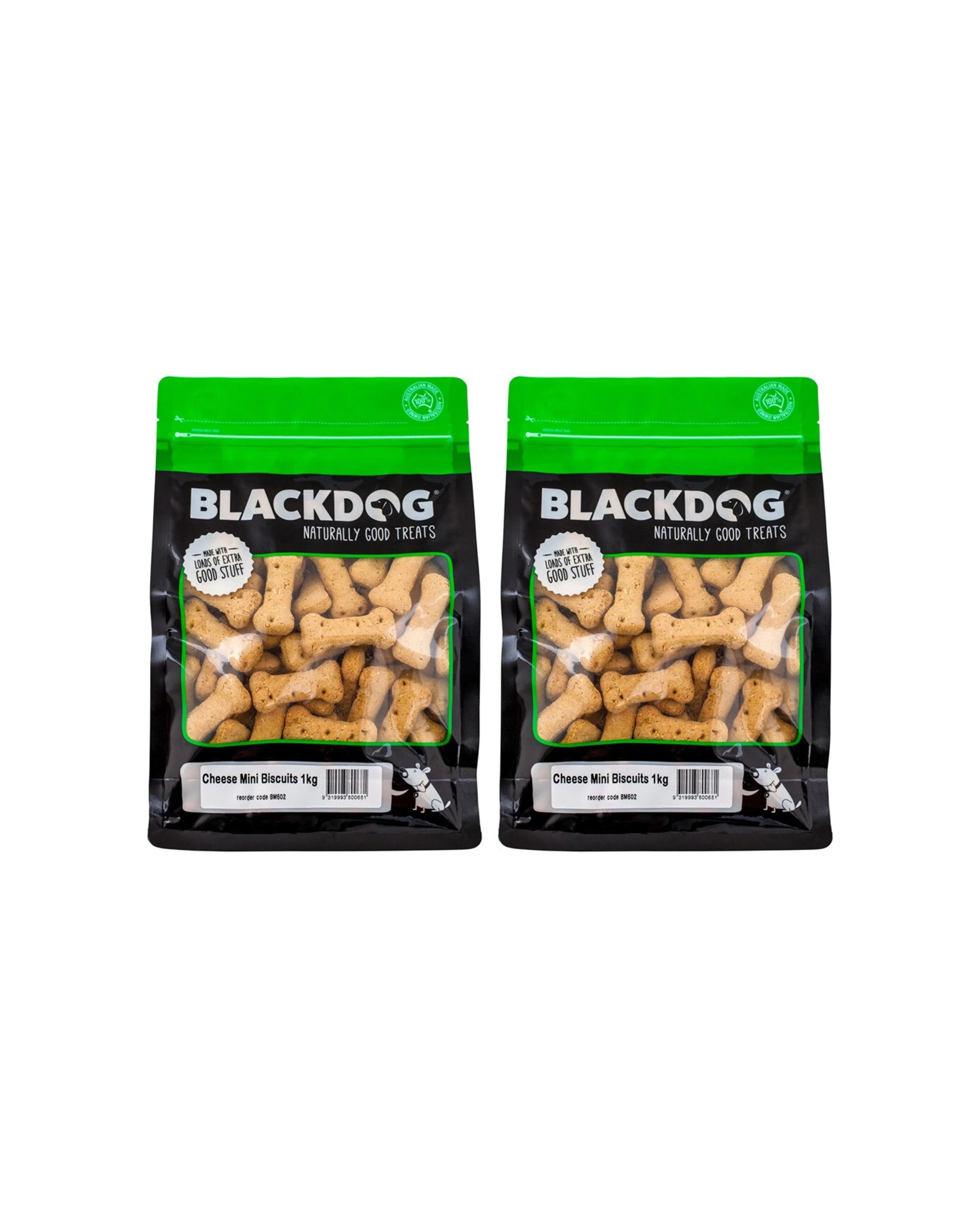1 Blackdog Mini Biscuits Cheese Dog Treats 2 Pack Oven Baked High Protein - Natural, 1 of 3