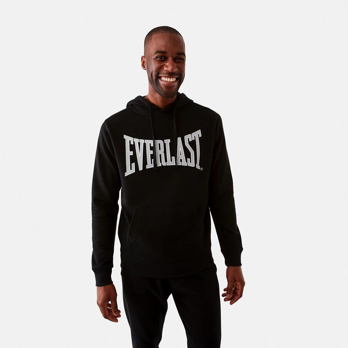 1 Everlast Mens Classic Sport Hoodie Black, 1 of 9