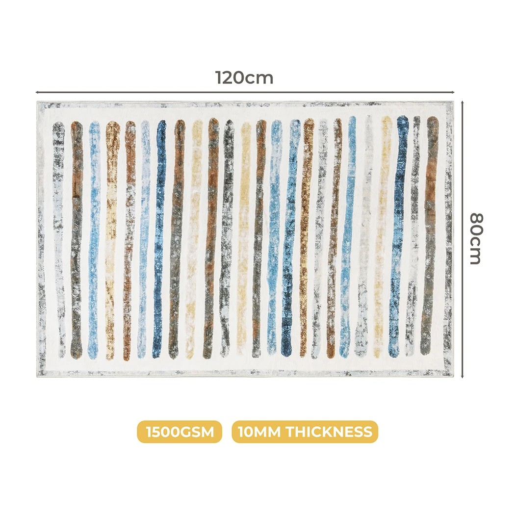 3 Marlow Machine Washable Floor Rug Strip Pattern, 3 of 7