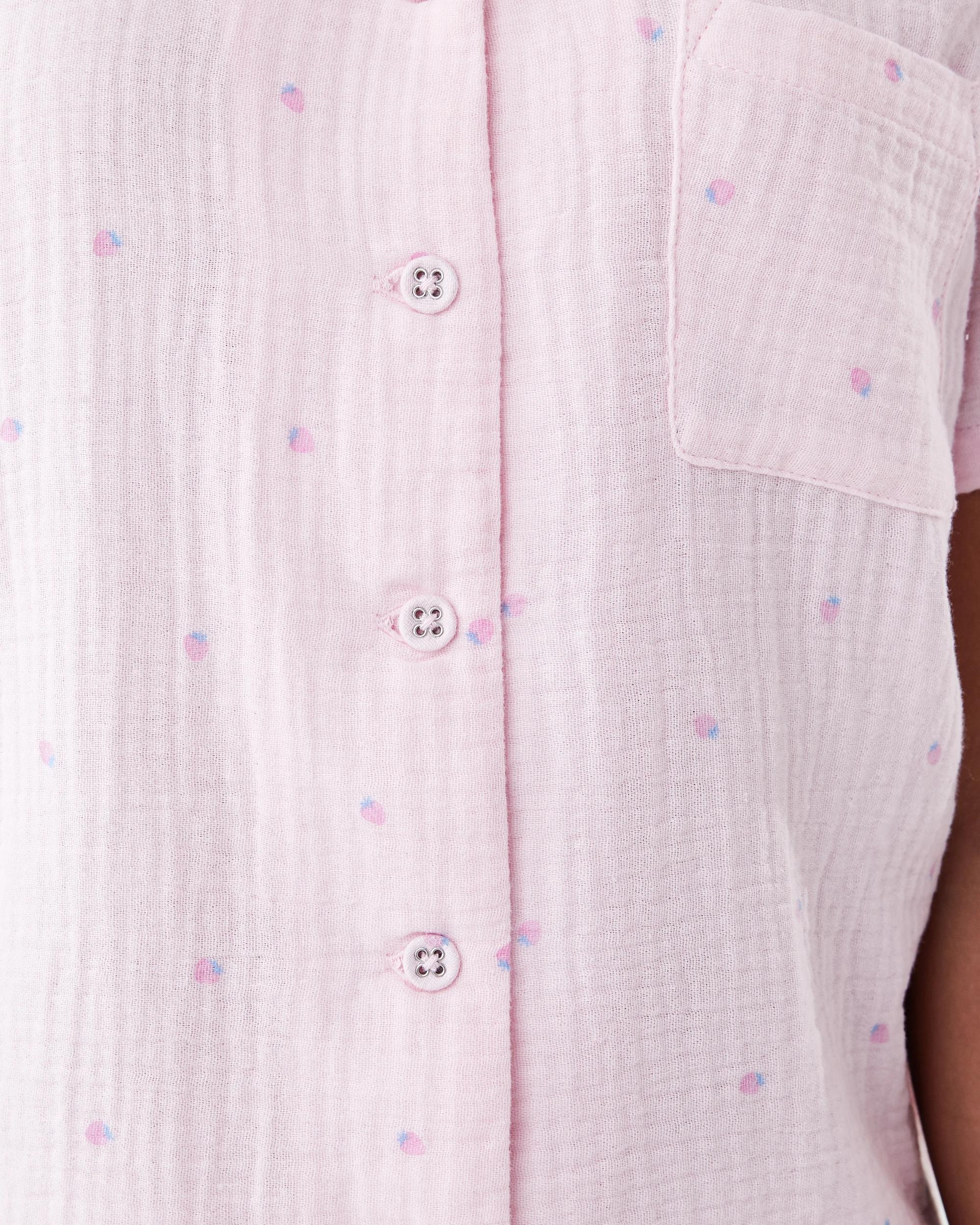 5 Short Sleeve Woven Pyjama Set PINK STRAWBERRY, 5 of 8