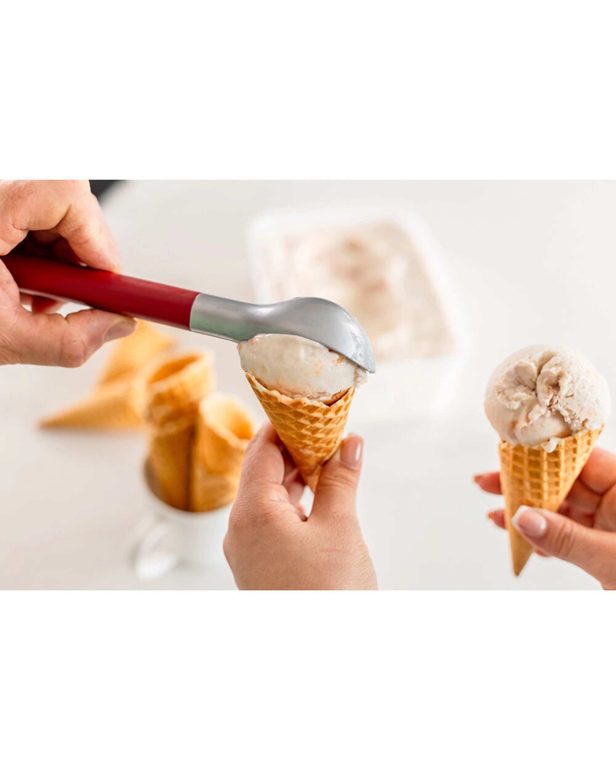 5 KitchenAid 2PK Classic Metal Ice Scooper Ergonomic Handle Dishwasher Safe Kitchen Utensil - Red, 5 of 6