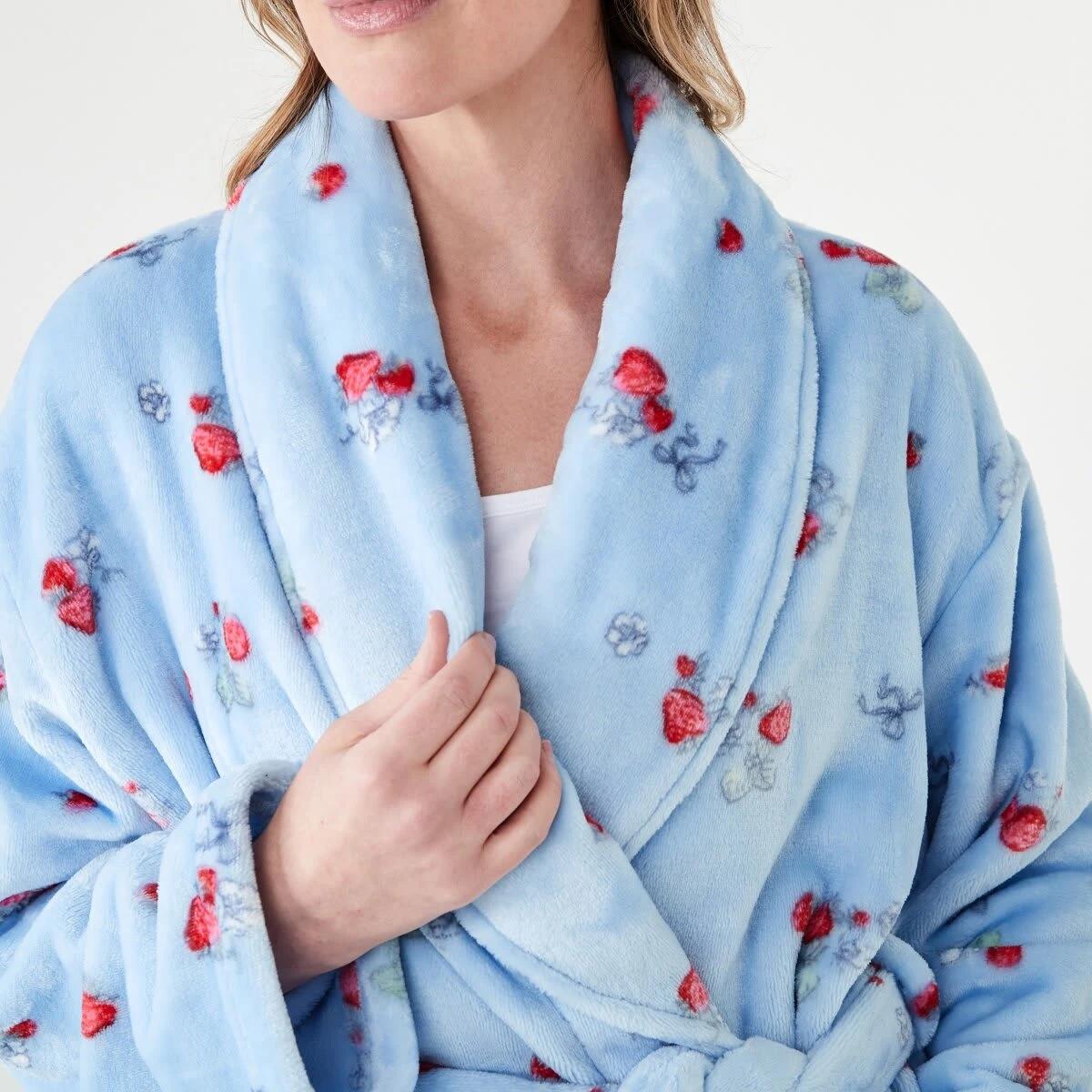 5 Printed Fleece Gown HALO BERRY HALOGEN BLUE, 5 of 7
