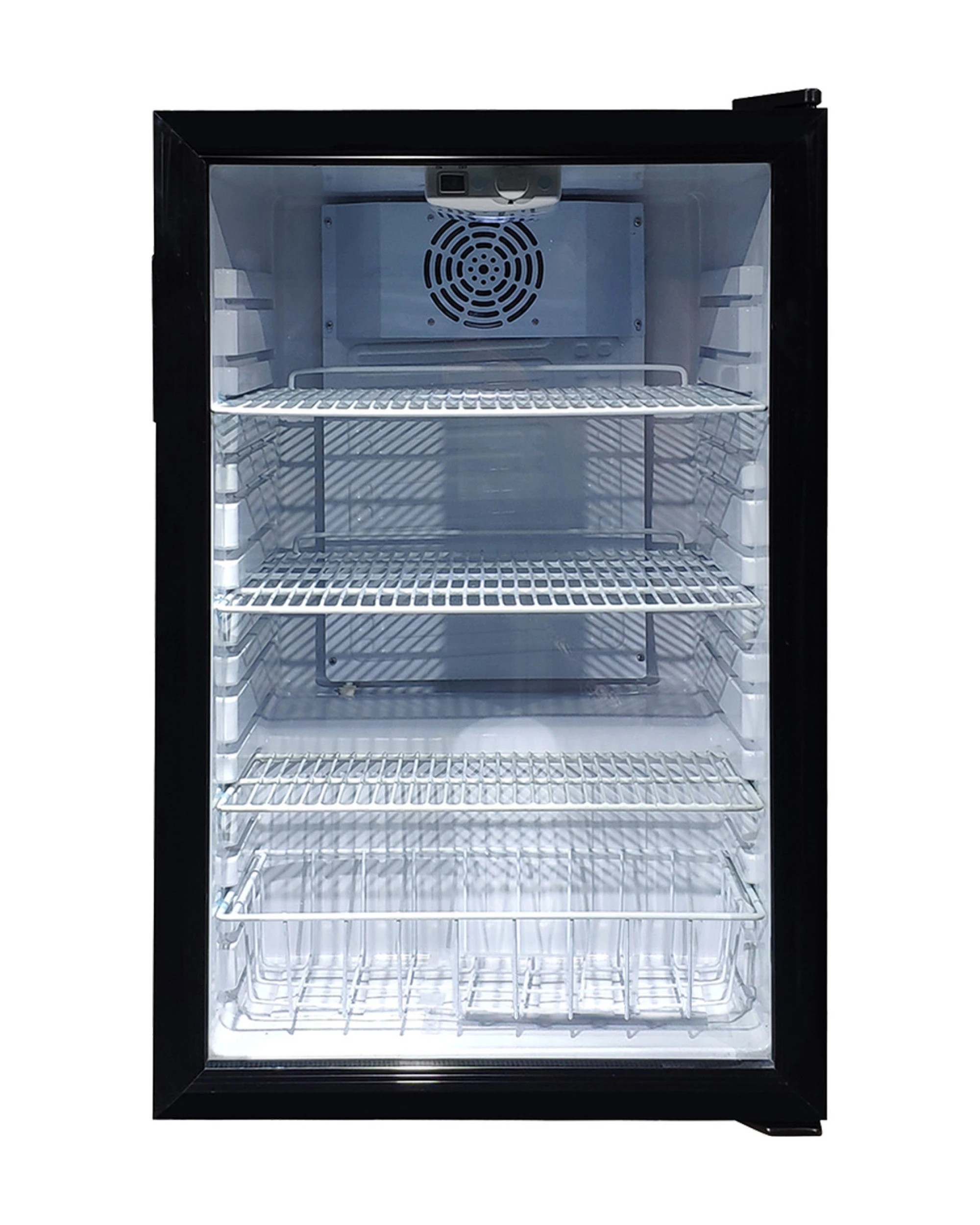 1 Kolner 130L Mini Bar Fridge Glass Door Beverage Cooler Drinks Refrigerator - Black, 1 of 7