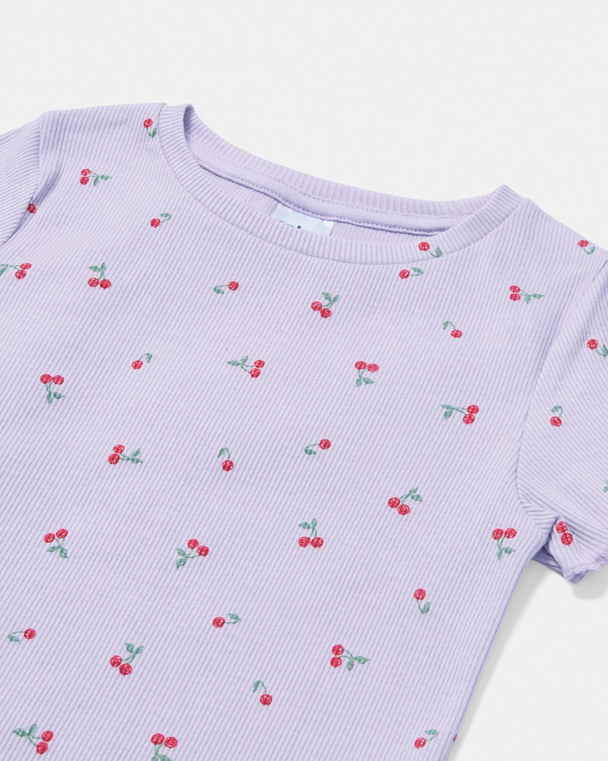 10 Short Sleeve Rib T-shirt Pur Cherry, 10 of 10