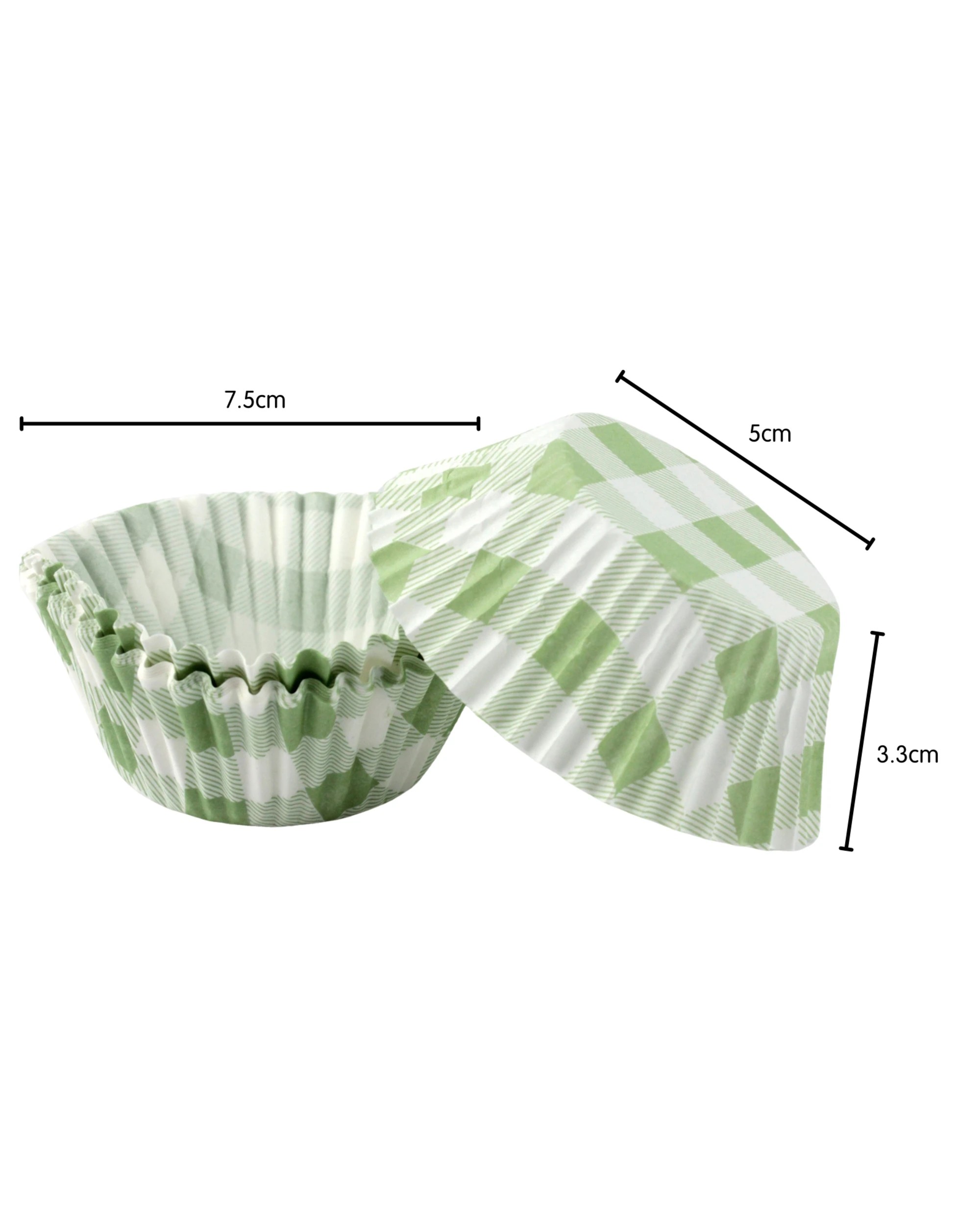 2 Party Maker 25pc Gingham Cupcake Cups Event Supplies - Green, 2 of 3