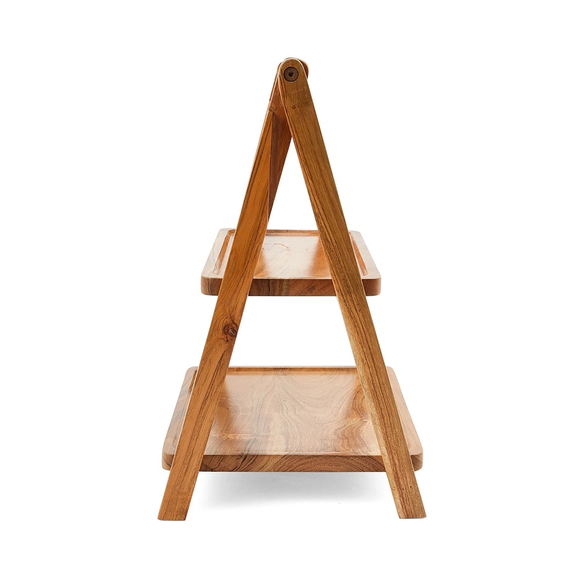 7 2 Tier Acacia Serving Stand, 7 of 10
