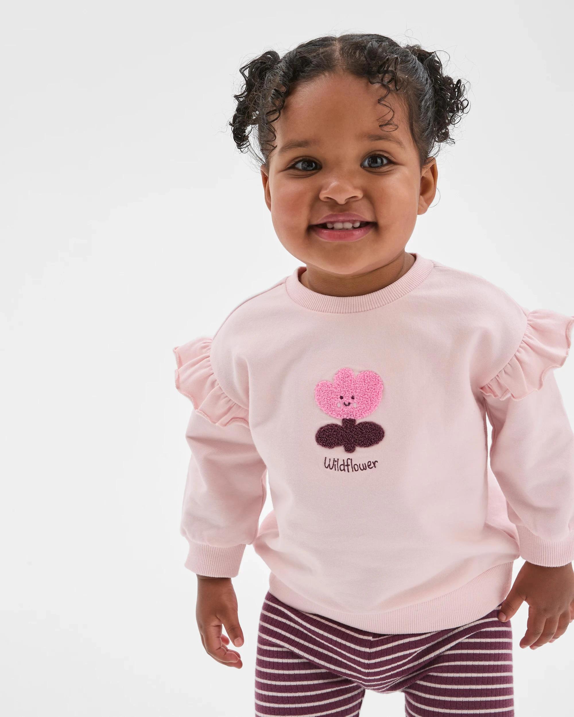 2 Target Baby Organic Cotton Jumper and Leggings 2 Piece Set WILD FLOWER, 2 of 5
