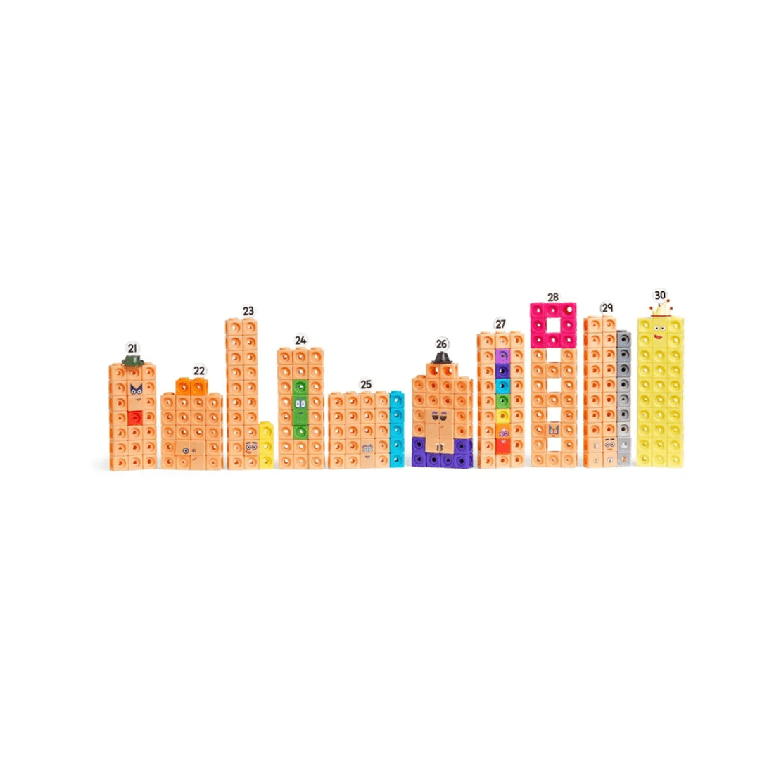 2 Hand2Mind Numberblocks MathLink Cubes 21-30 Activity Set, 2 of 3