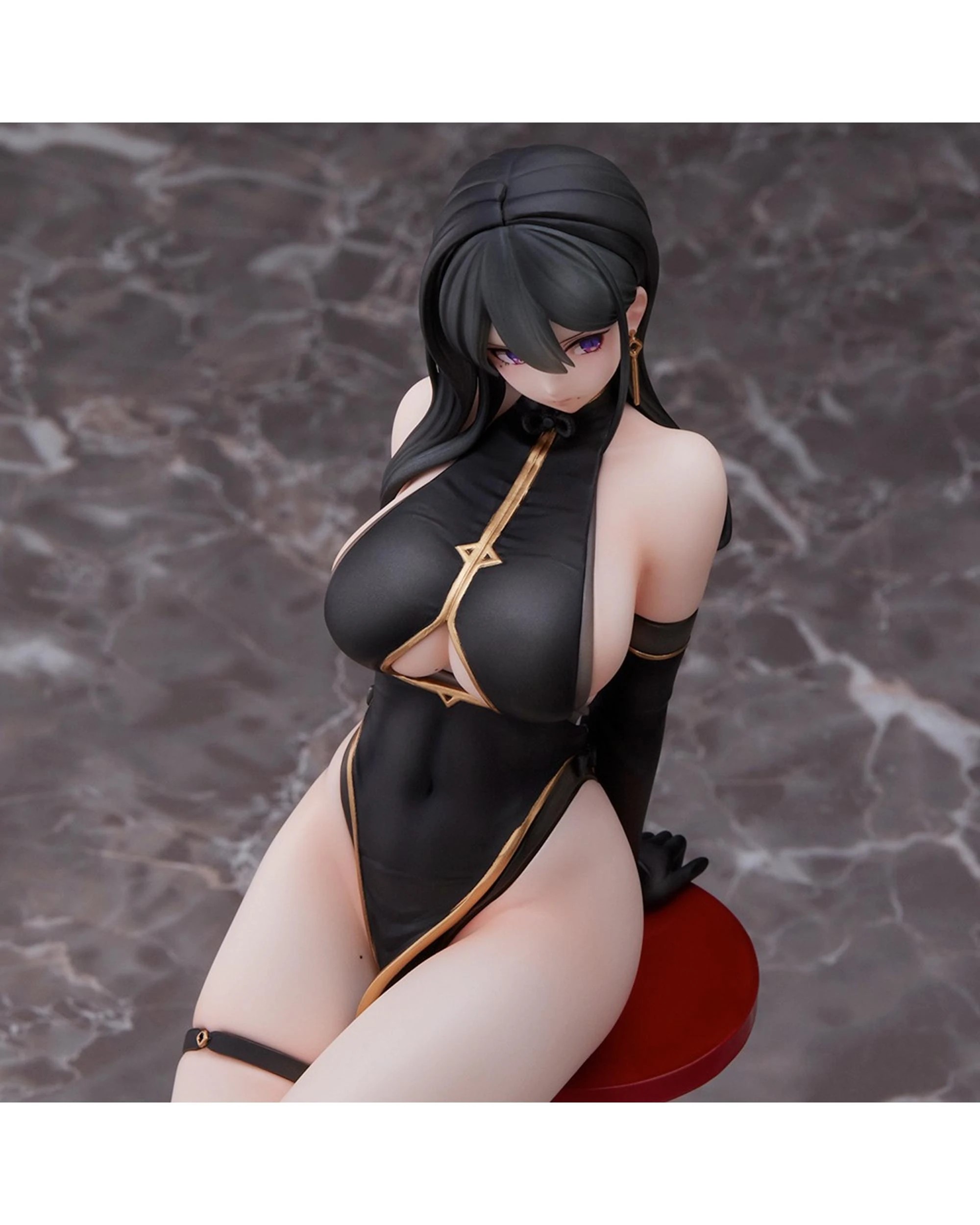 8 Hayabusa Illustration Black China Dress-Chan Figure, 8 of 10