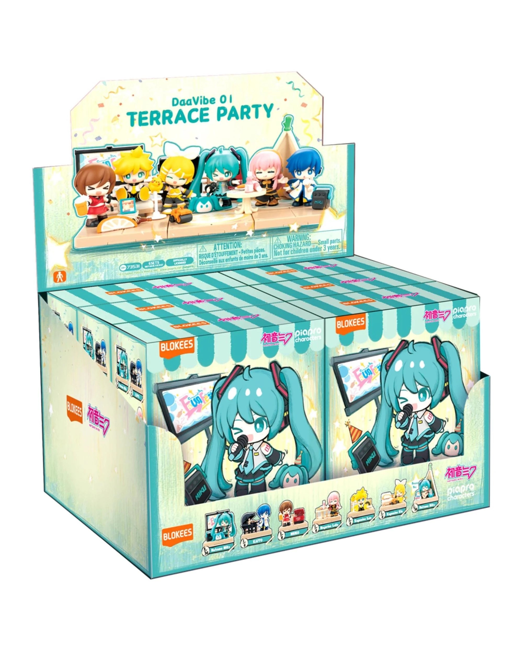 1 Blokees Hatsune Miku DaaVibe 01 Terrace Party Blind Box Full Case of 6, 1 of 10