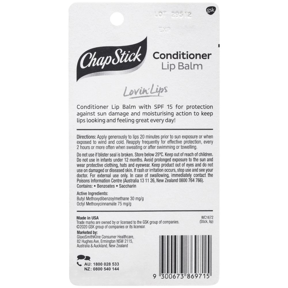 2 Chapstick Lip Balm Conditioner SPF 15 4.2g, 2 of 2