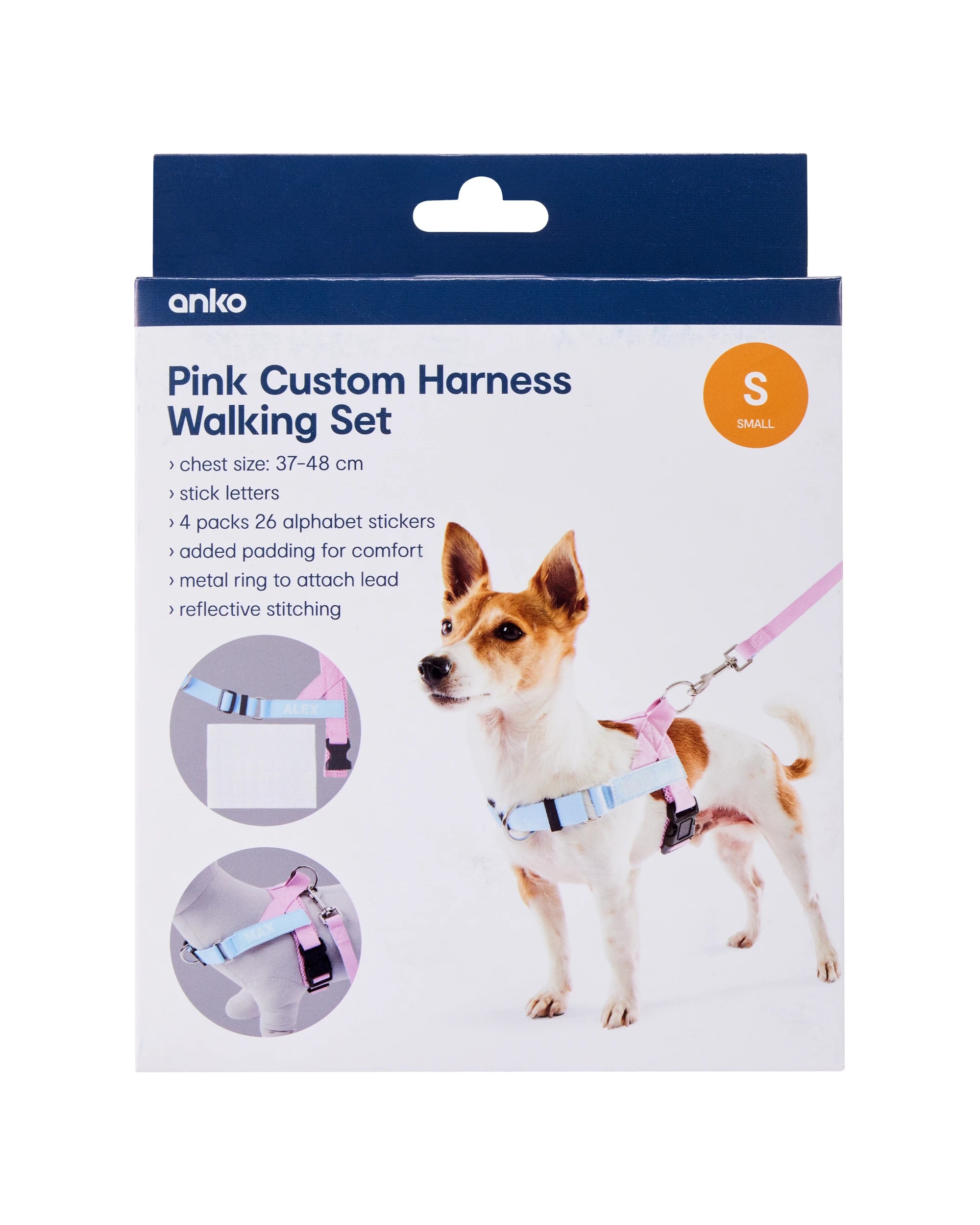 9 Pink Custom Harness Walking Set - Small, 9 of 10