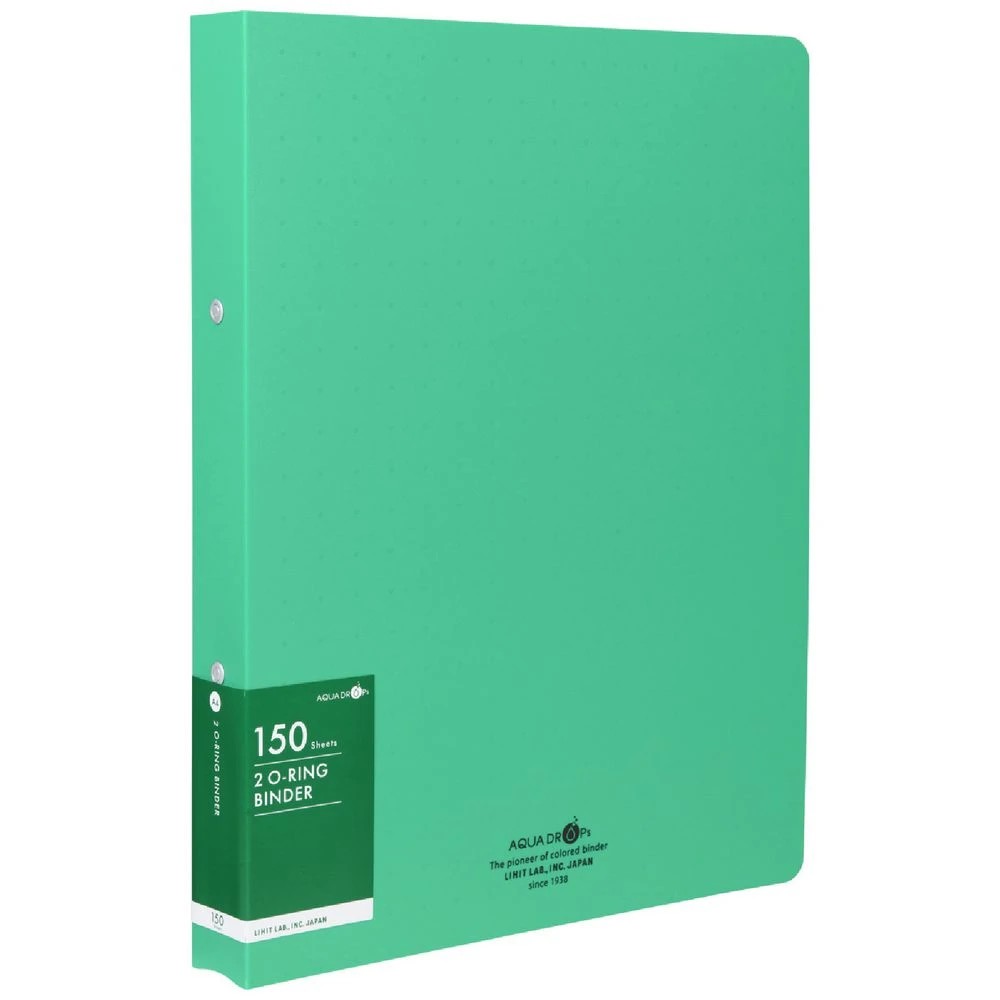 1 Aqua Drops A4 Twist Binder 2-O 18mm Vivid Green, 1 of 4