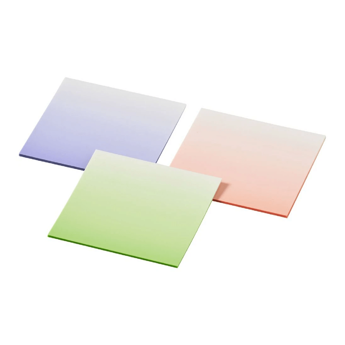 4 J.Burrows Stick-it Transparent Notes 76x76mm Gradient 3 Pack, 4 of 4