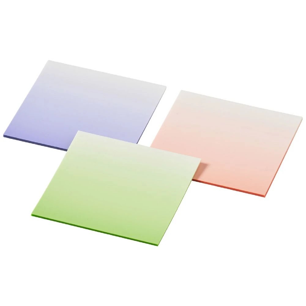 4 J.Burrows Stick-it Transparent Notes 76x76mm Gradient 3 Pack, 4 of 4