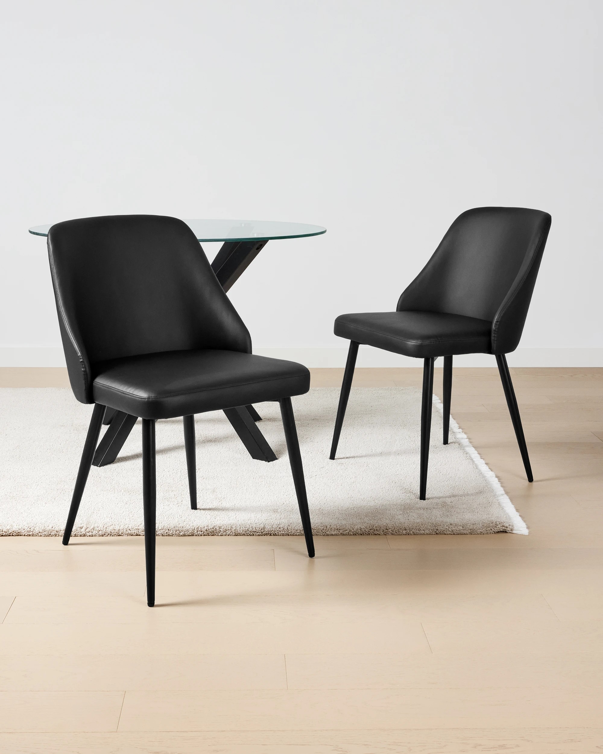 1 Miller Set of 2 Dining Chairs - Black, 1 of 8