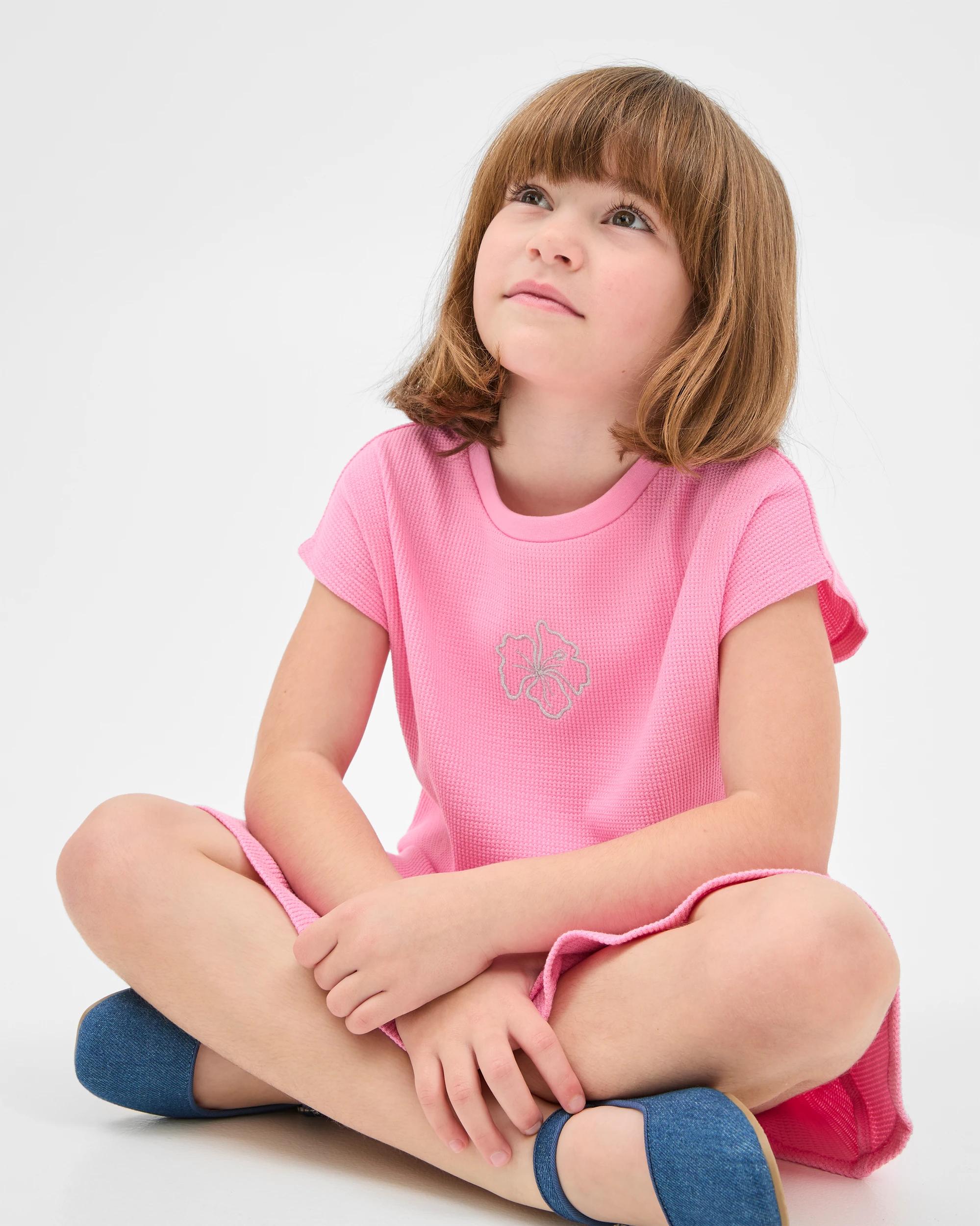 3 Target Waffle T-shirt And Skort 2 Piece Set PINK, 3 of 6