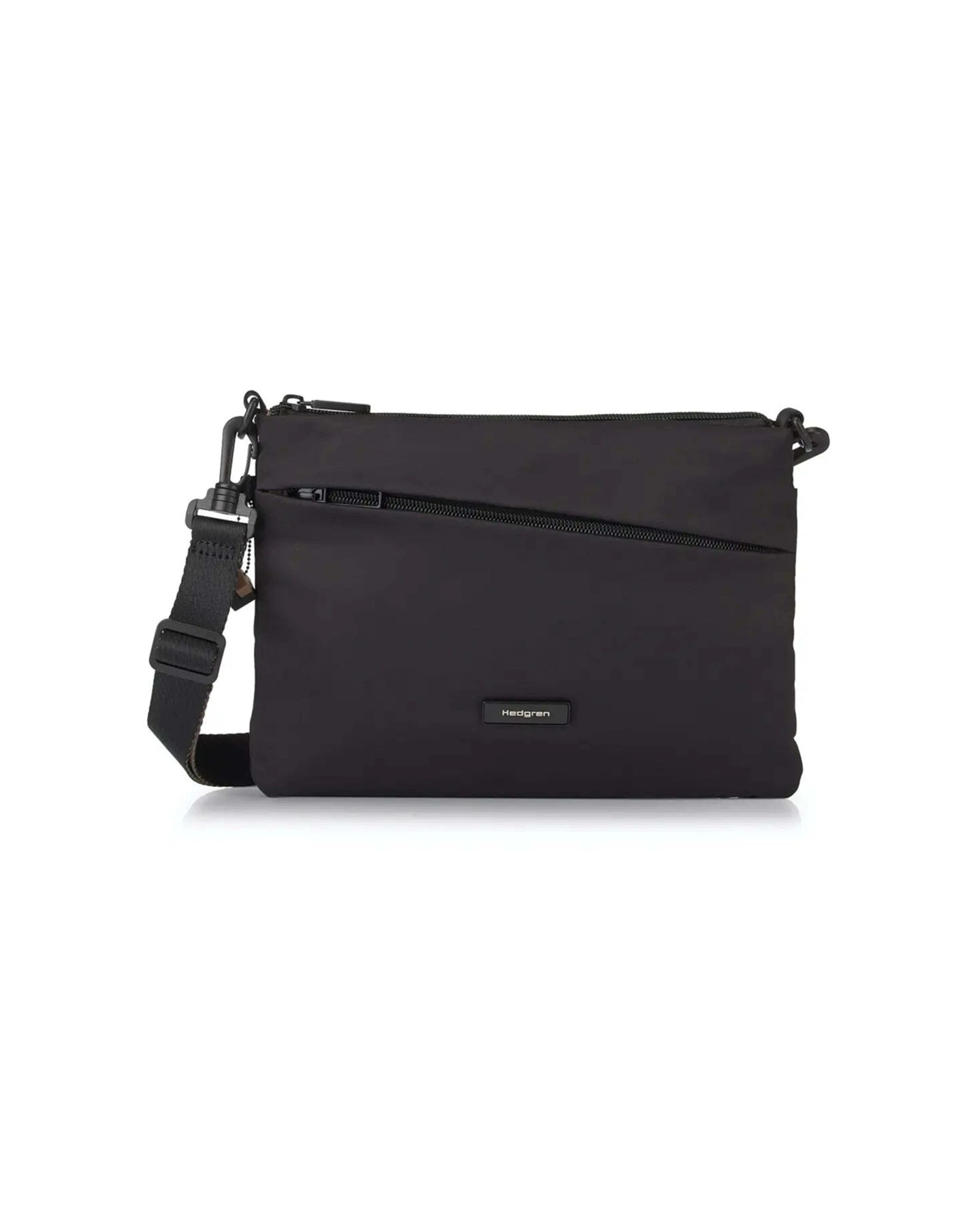1 Hedgren Orbit Flat Crossbody Bag Water Repellent Polyester - Black, 1 of 6