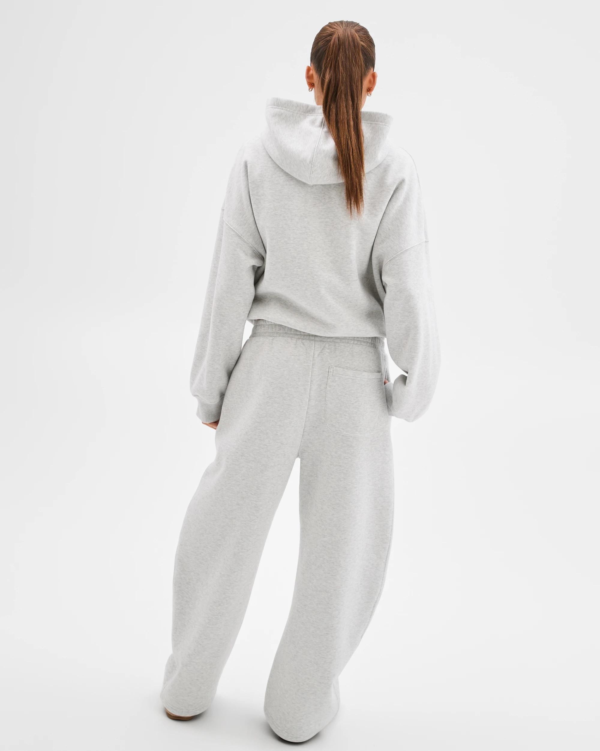 4 Lily Loves Australian Cotton Blend Bow Leg Trackpants SILVER MARLE, 4 of 7