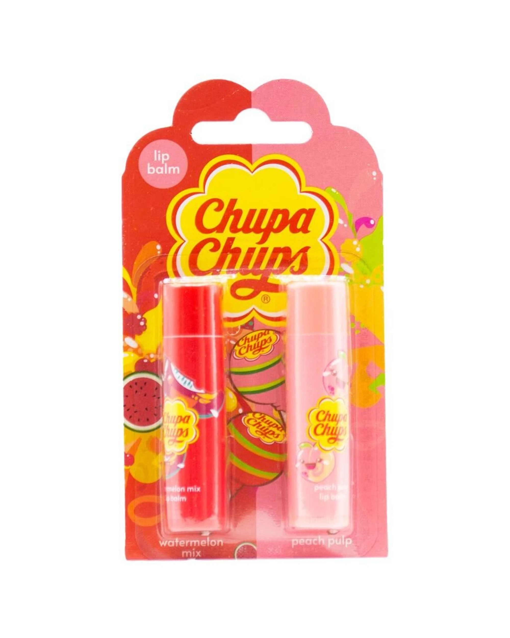 2 Chupa Chups 6x 2pc Lip Balm Watermelon Mix and Pulp Pack Set - Pink, 2 of 3