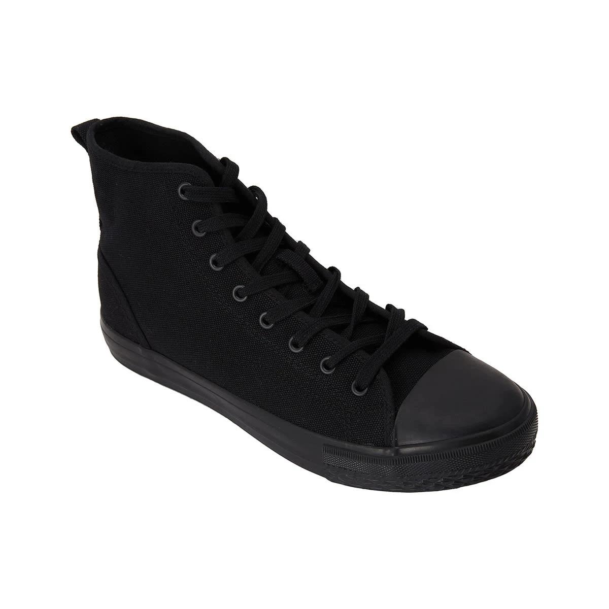 1 High Top Canvas Shoes Black, 1 of 6