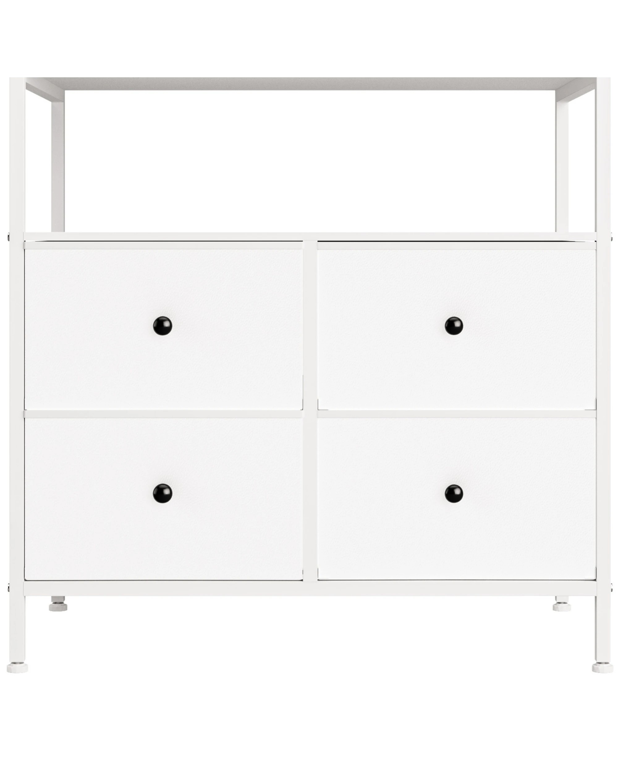 8 Advwin Baby Change Table with 4 Storage Fabric Drawers - White, 8 of 9