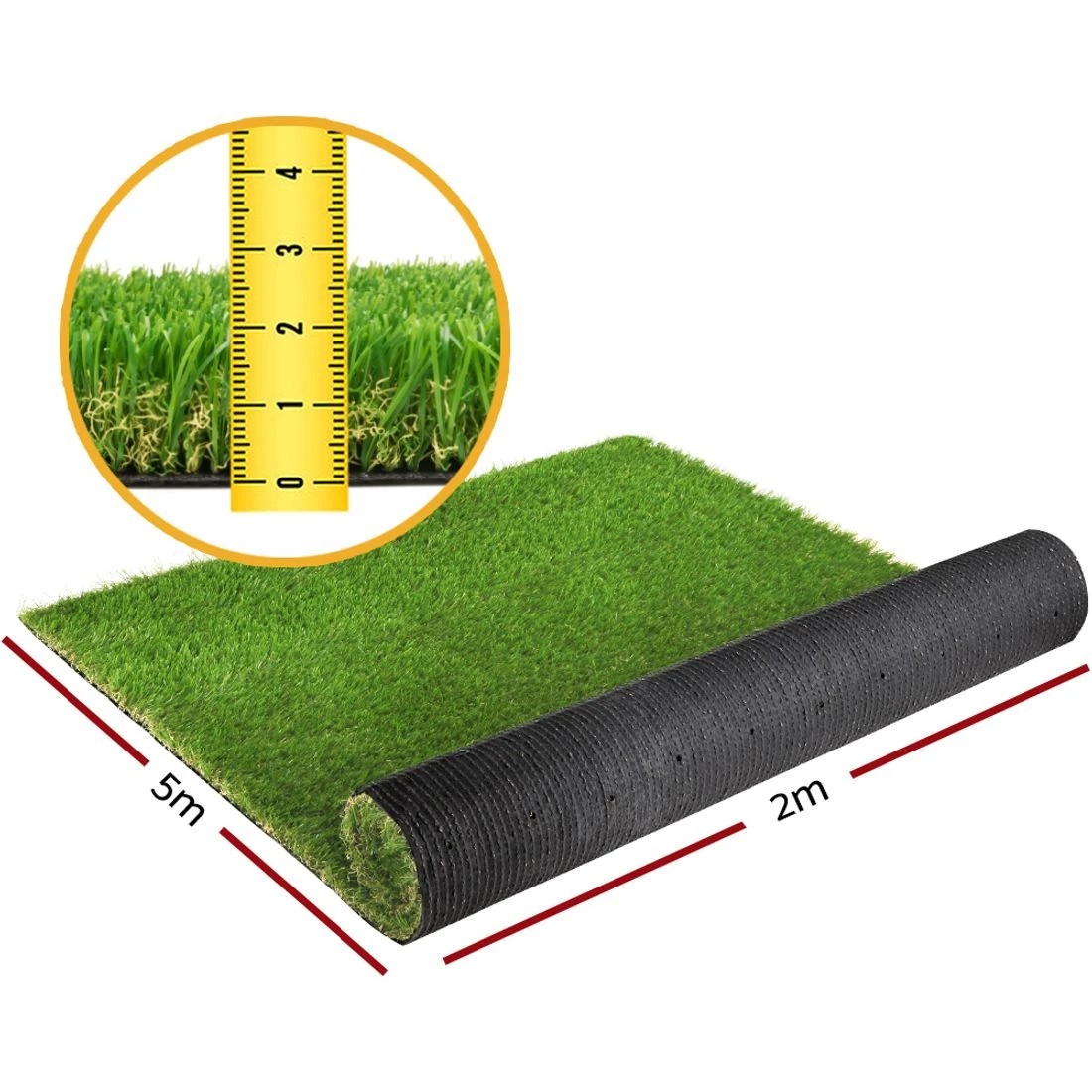 3 Prime Turf Artificial Grass 20mm 2mx5m Synthetic Fake Lawn Turf Plastic Plant - Green, 3 of 7