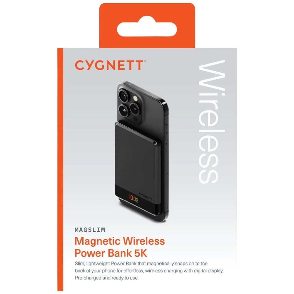 5 Cygnett MagSlim 5k Wireless Magnetic Power Bank Black, 5 of 7