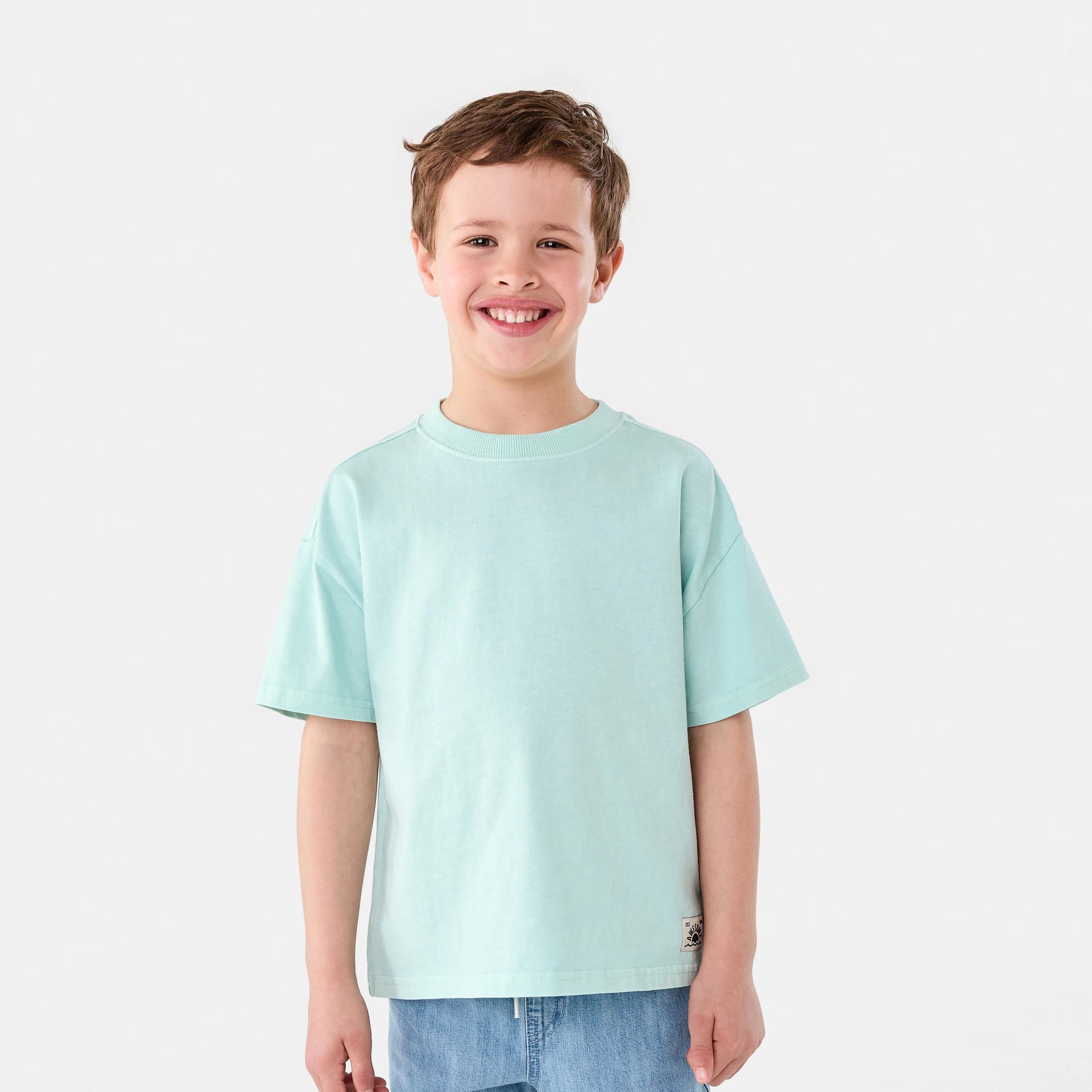 1 Oversized Washed T-shirt DUSTY EGGSHELL, 1 of 7