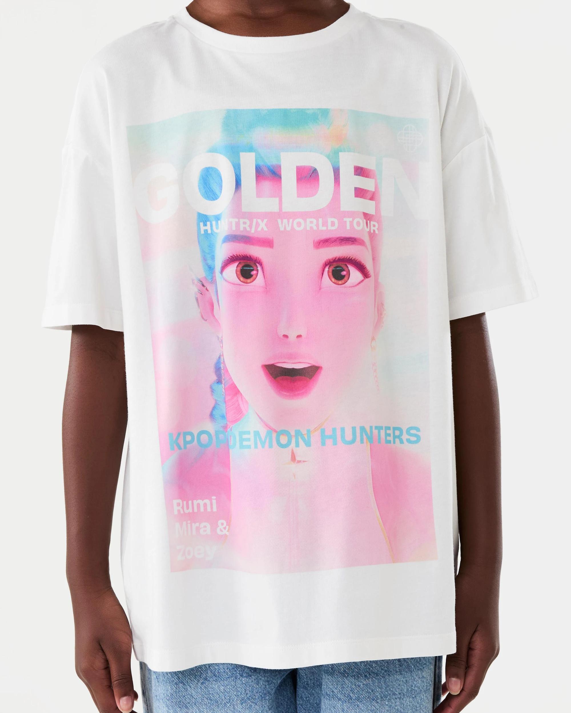 5 KPop Demon Hunters License Golden Oversized T‑shirt White Dh, 5 of 7