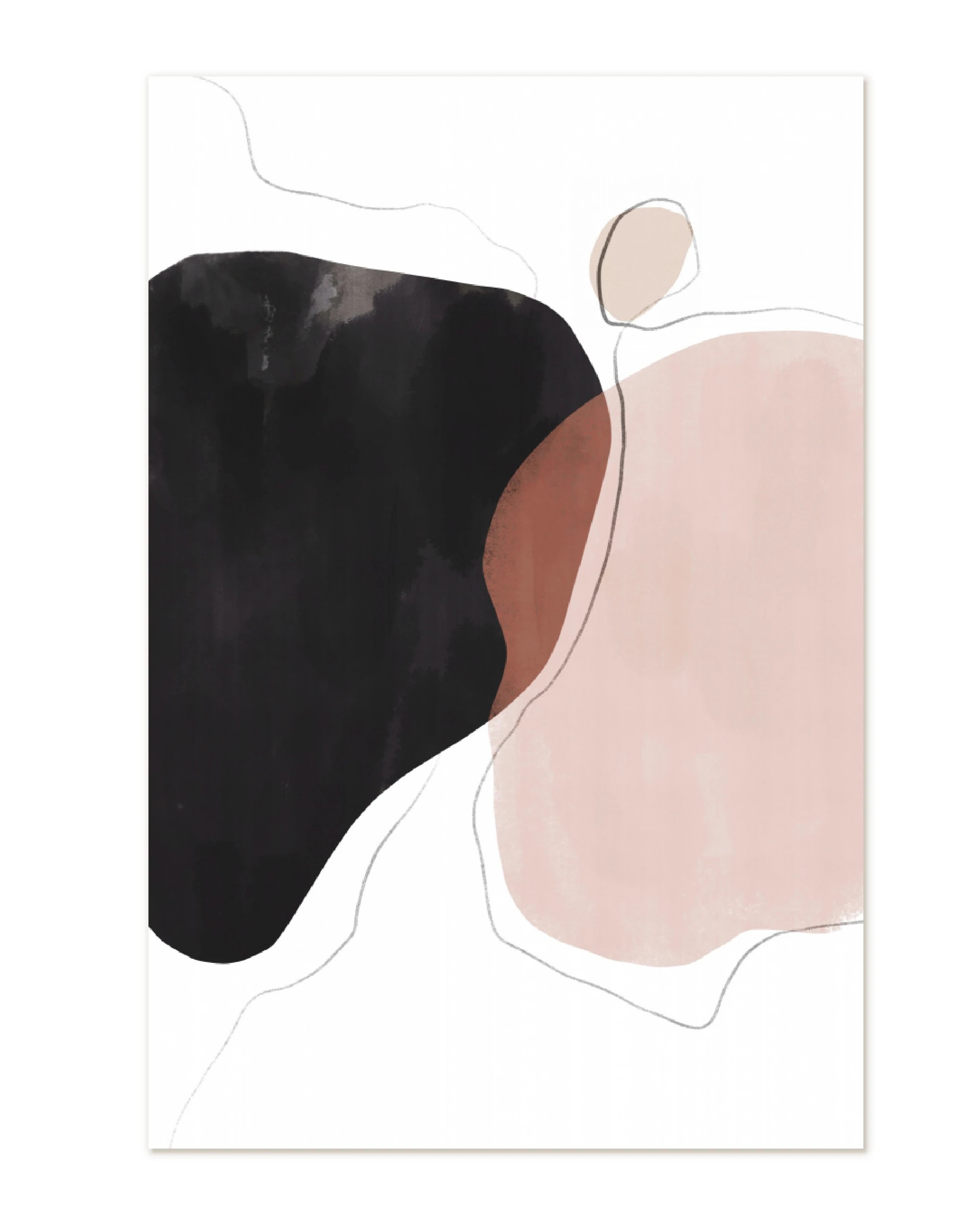 The Wall Art Warehouse - Organic Abstract Shapes II - Framed Canvas ...