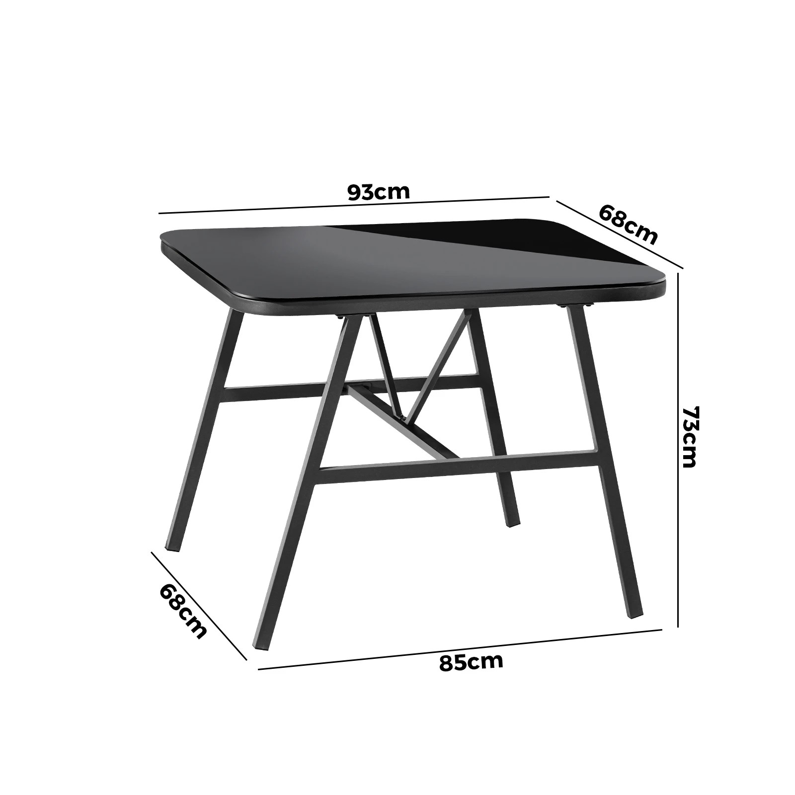 2 Livsip Outdoor Dining Side Table Furniture Lounge Patio Garden Indoor Desk - Grey, 2 of 9