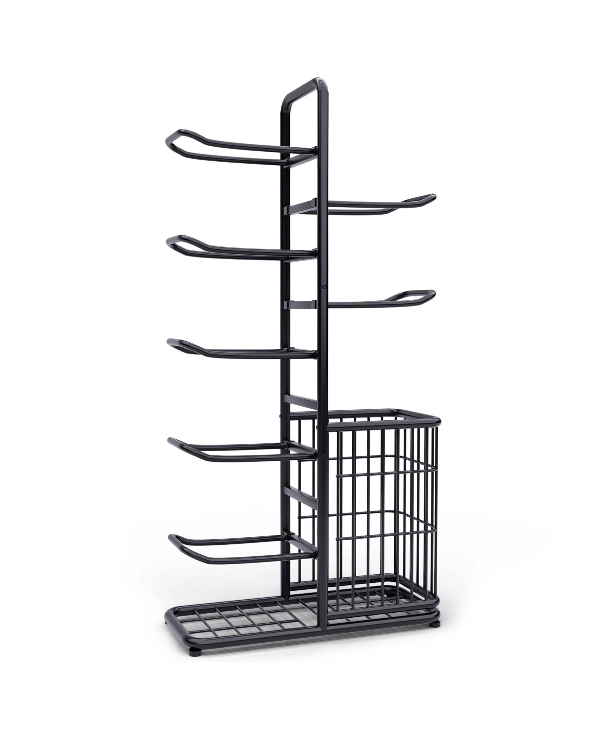 3 Advwin 7-Tier Sports Ball Storage Rack - Black, 3 of 4