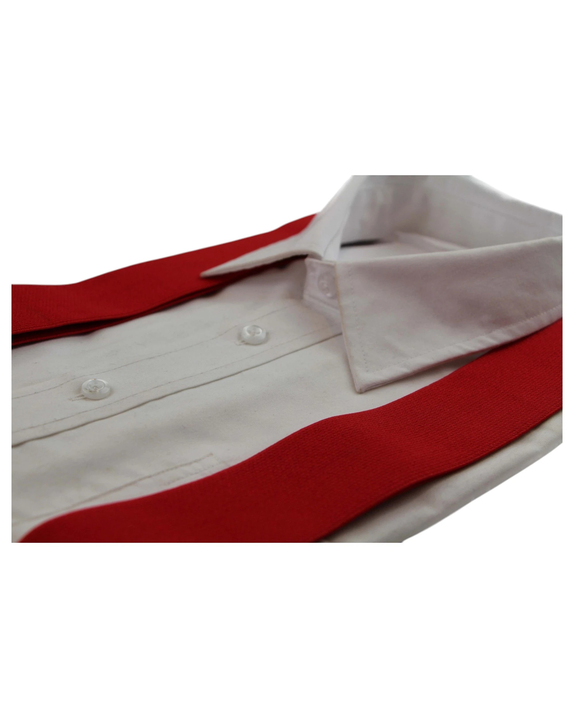 3 Zasel Mens Adjustable Extra Wide Heavy Duty 120cm Suspenders - Red, 3 of 3