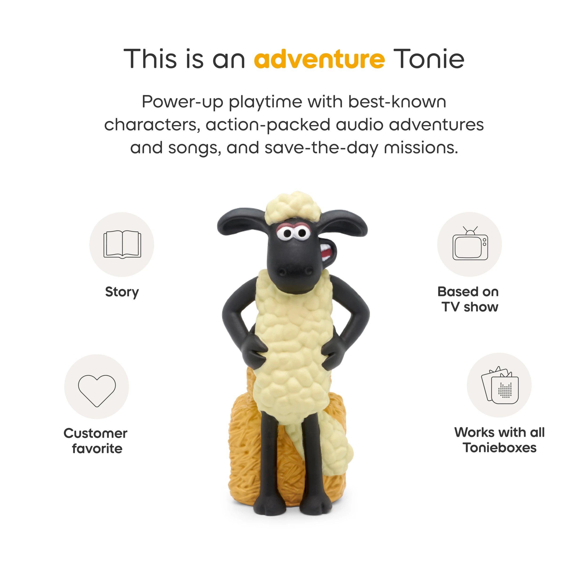 4 Tonies  Shaun the Sheep - The Farmer's Llamas Tonie Audio Character - Multi, 4 of 5