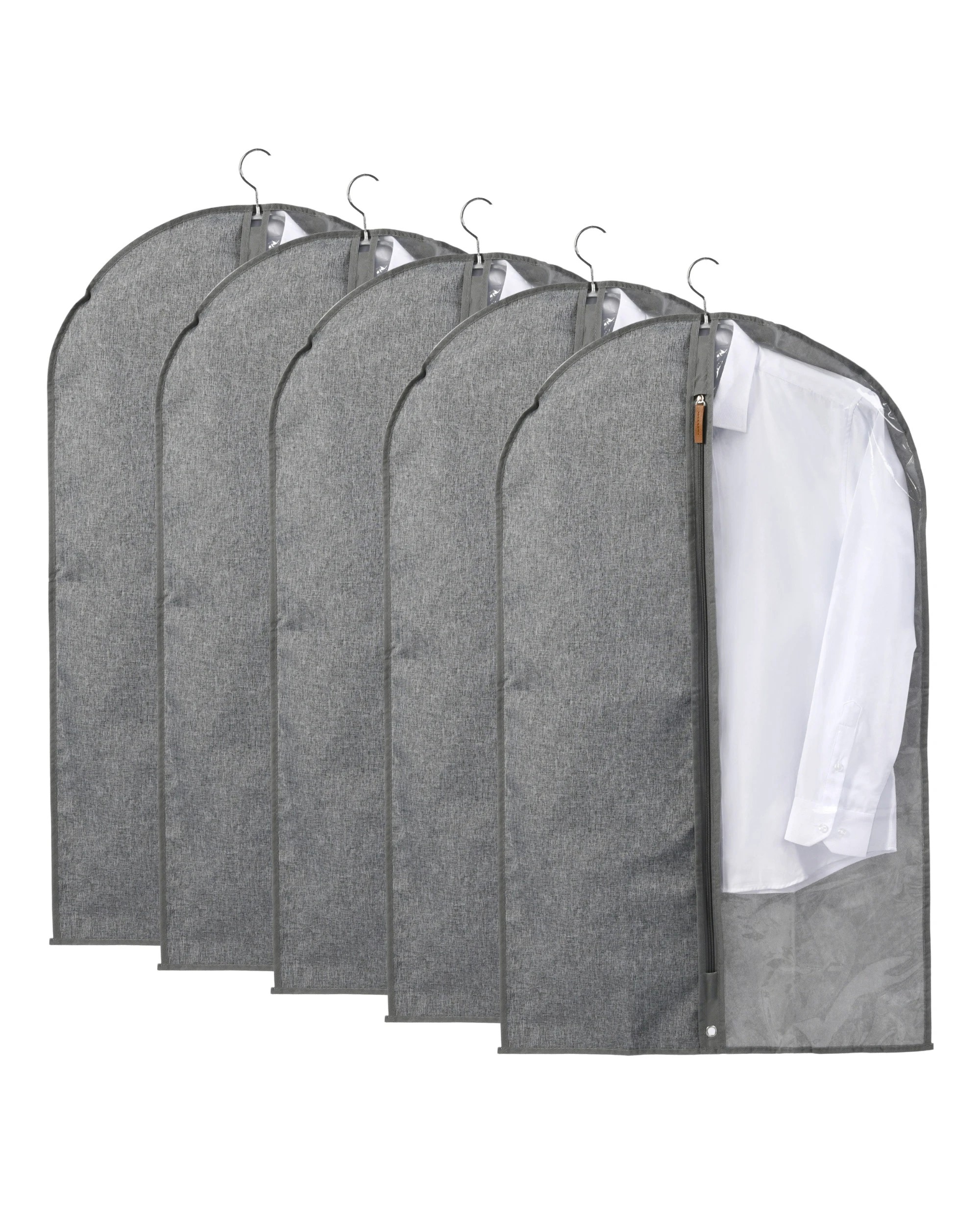 4 Takara Tiora Suit Garment Bag 5 Pack 60x100cm - Grey, 4 of 6