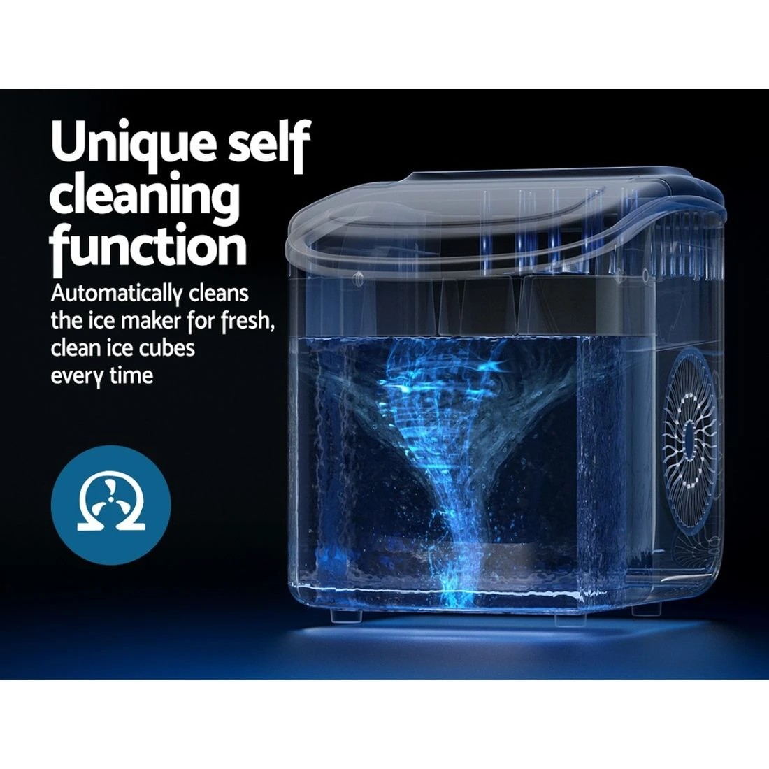 7 Devanti 12kg Ice Maker Machine w/Self Cleaning - Black, 7 of 7