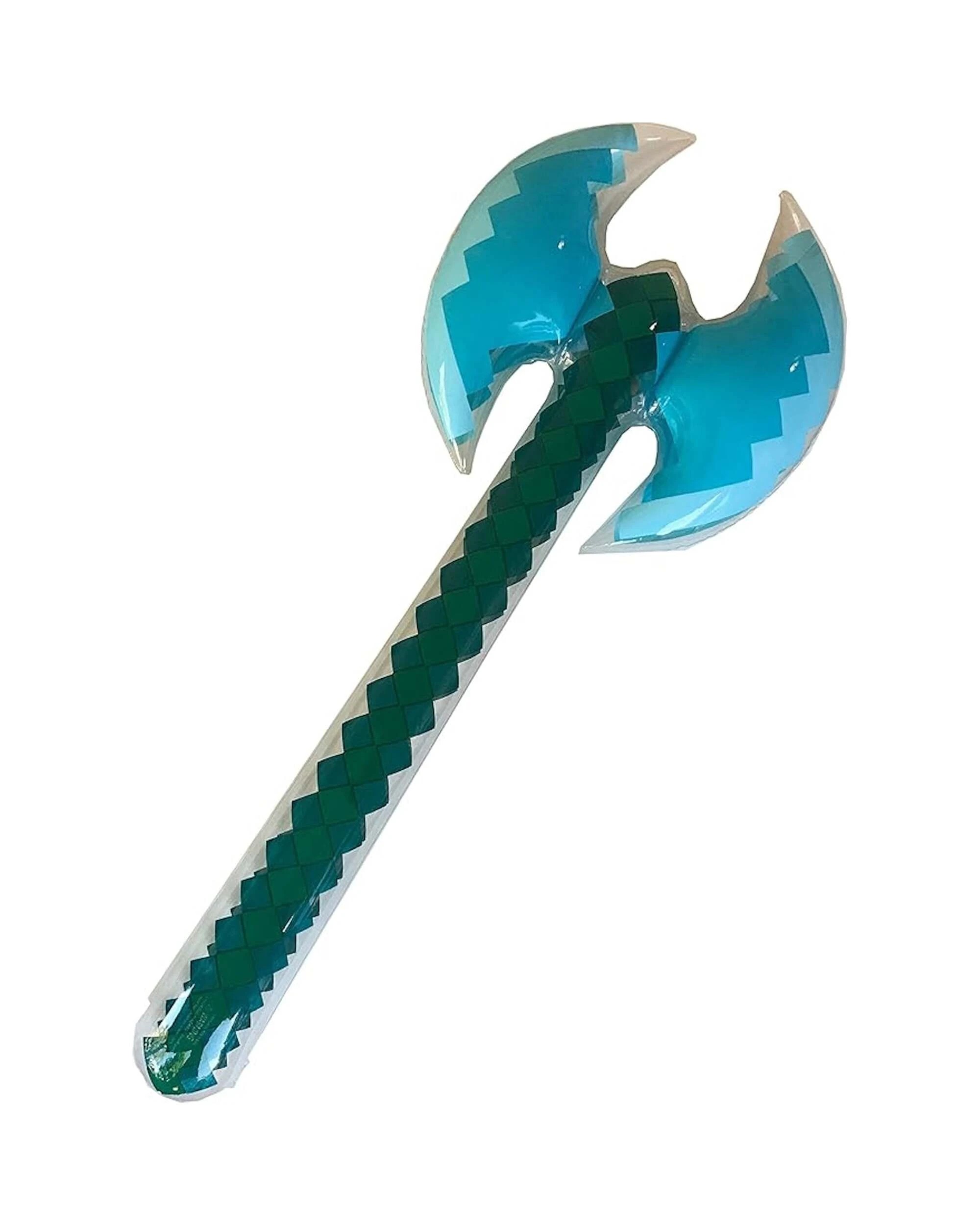 1 Party Maker Inflatable Pixel Axe - Blue, 1 of 1
